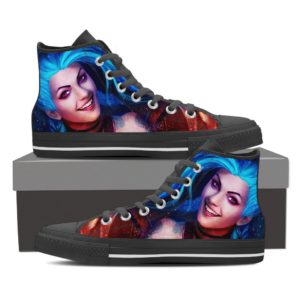 Jinx League of legends custom canvas shoes