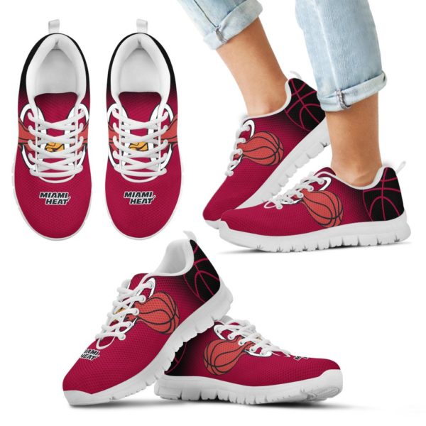 Miami Heat Fan Custom Unofficial Running Shoes Sneakers Trainers  Ladies Kids Men gift - Image 6