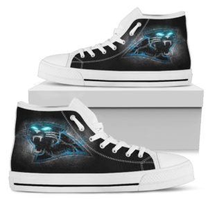 Carolina Panthers high top custom shoes