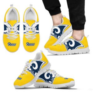 Los Angeles Rams Yellow Fan Custom Unofficial Running Shoes Sneakers Trainers