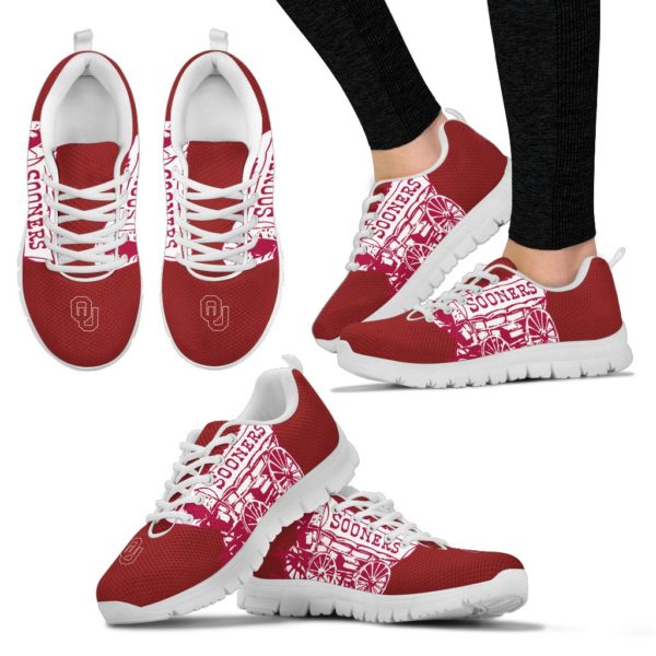 Oklahoma Sooners NCAA Fan Custom Unofficial Running Shoes Sneakers Trainers - Image 4