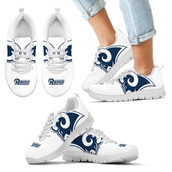 Los Angeles Rams White Fan Custom Unofficial Running Shoes Sneakers Trainers - Image 6