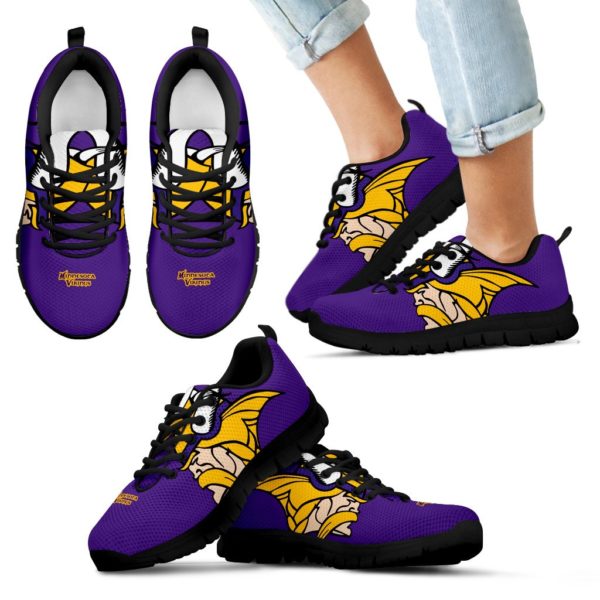 Minnesota Vikings Kids Shoes sneakers Fan Unofficial Running Shoes, sneakers Black or White Sole - Image 5