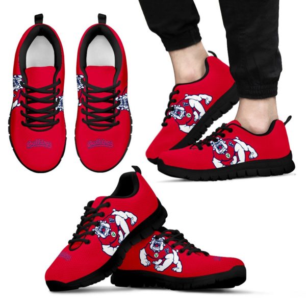 Fresno State Bulldogs NCAA Fan Custom Unofficial Running Shoes Sneakers Trainers