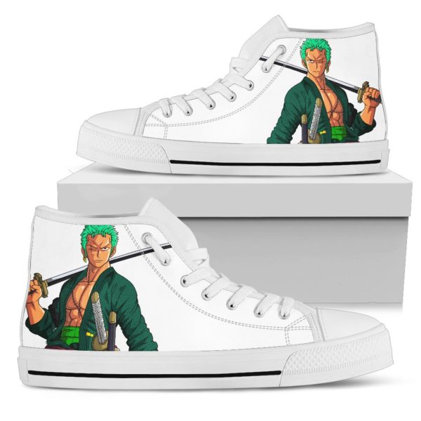 Roronoa Zoro One Piece high top custom shoes - Image 4