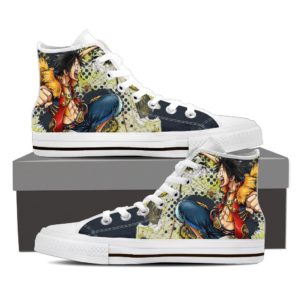 One piece Luffy custom canvas shoes