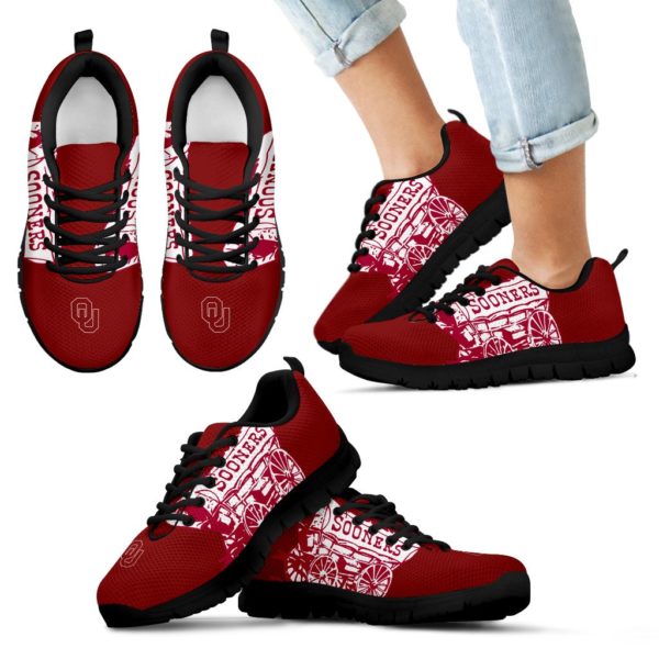 Oklahoma Sooners NCAA Fan Custom Unofficial Running Shoes Sneakers Trainers - Image 5