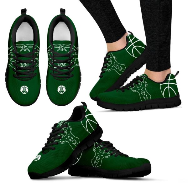 Milwaukee Bucks Fan Custom Unofficial Running Shoes Sneakers Trainers - Image 3