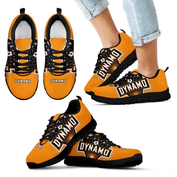 Houston Dynamo Fan Custom Unofficial Running Black Shoes Sneakers Trainers Ladie - Image 5