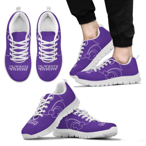 Kansas State Wildcats NCAA Fan Custom Unofficial Running Shoes Sneakers Trainers - Image 2