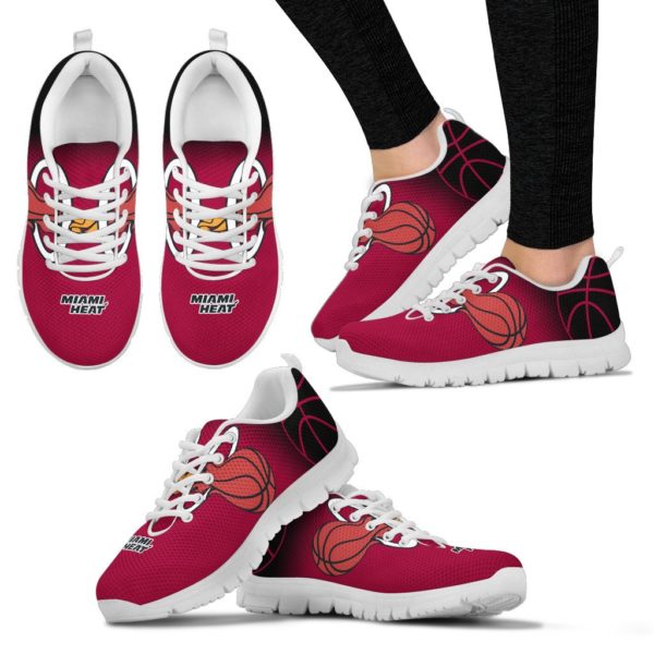 Miami Heat Fan Custom Unofficial Running Shoes Sneakers Trainers  Ladies Kids Men gift - Image 4