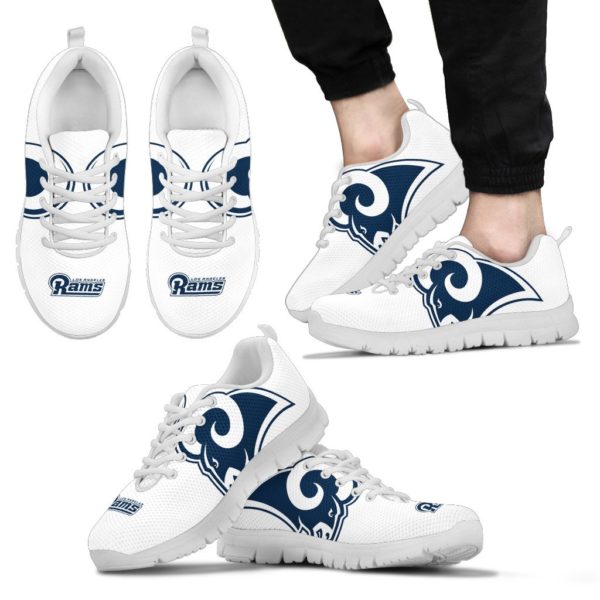 Los Angeles Rams White Fan Custom Unofficial Running Shoes Sneakers Trainers - Image 2