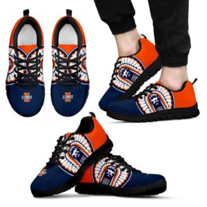 Illinois Fighting Illini NCAA Fan Custom Unofficial Running Shoes Sneakers