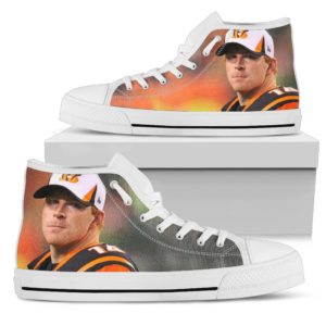 Andy Dalton Cincinnati Bengals  high top Custom design shoes