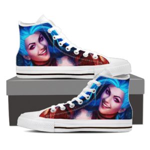 Jinx League of legends custom canvas shoes