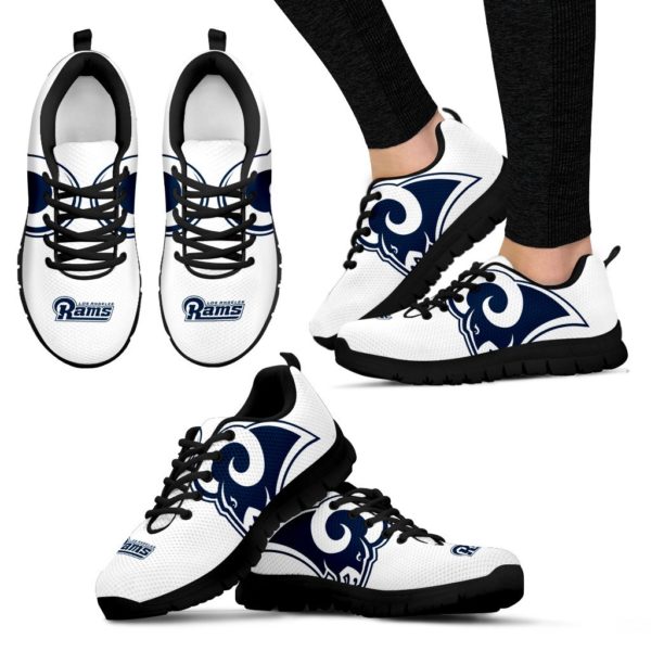 Los Angeles Rams White Fan Custom Unofficial Running Shoes Sneakers Trainers - Image 3