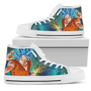 Goku Blue Dragon Ball custon canvas shoe Goku God custom canvas shoes Sneakers a