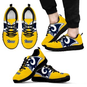 Los Angeles Rams Yellow Fan Custom Unofficial Running Shoes Sneakers Trainers