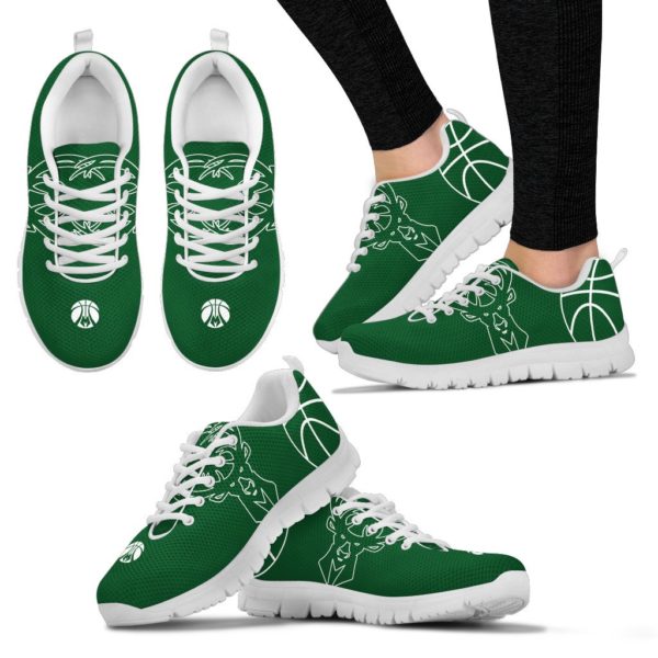 Milwaukee Bucks Fan Custom Unofficial Running Shoes Sneakers Trainers - Image 4