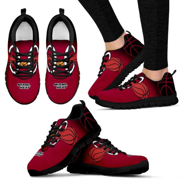 Miami Heat Fan Custom Unofficial Running Shoes Sneakers Trainers  Ladies Kids Men gift - Image 3