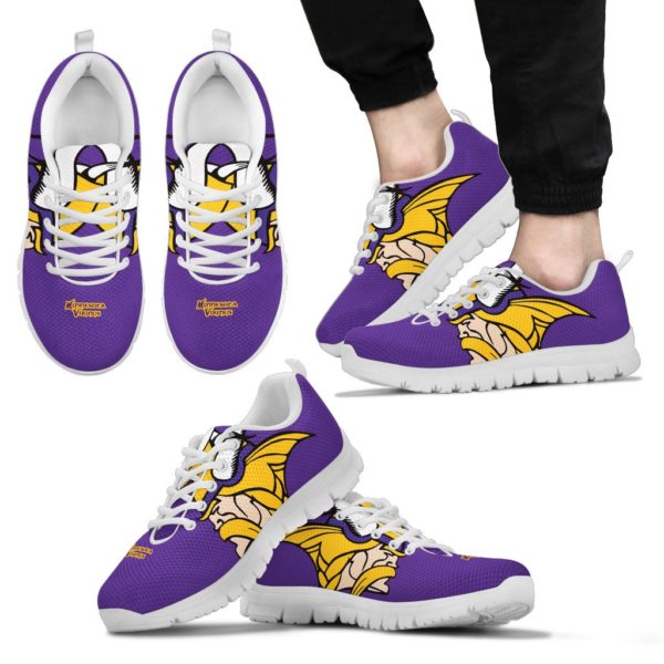 Minnesota Vikings Kids Shoes sneakers Fan Unofficial Running Shoes, sneakers Black or White Sole - Image 2