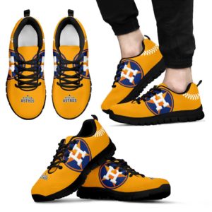 Houston Astros Light orange Fan Custom Unofficial Running Shoes Sneakers Trainers Ladies Men Kids Gift
