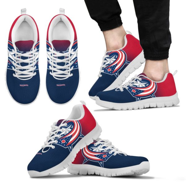 Columbus Blue Jackets Fan Custom Unofficial Running Shoes Sneakers Trainers - Image 2