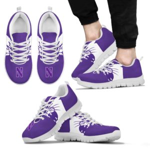Northwestern Wildcats NCAA Fan Custom Unofficial Running Shoes Sneakers Trainers