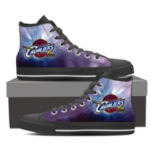 Cleveland Cavaliers High Top White Canvas Shoes for Men