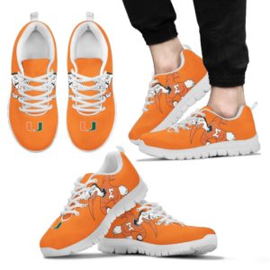 Miami Hurricanes NCAA Fan Custom Unofficial Running Shoes Sneakers Trainers