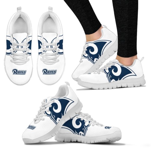 Los Angeles Rams White Fan Custom Unofficial Running Shoes Sneakers Trainers - Image 4