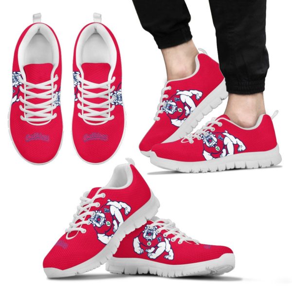 Fresno State Bulldogs NCAA Fan Custom Unofficial Running Shoes Sneakers Trainers - Image 2