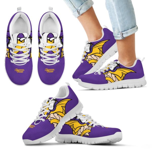 Minnesota Vikings Kids Shoes sneakers Fan Unofficial Running Shoes, sneakers Black or White Sole - Image 6