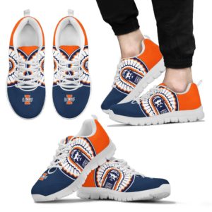 Illinois Fighting Illini NCAA Fan Custom Unofficial Running Shoes Sneakers