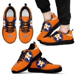 Houston Astros Dark orange Fan Custom Unofficial Running Shoes Sneakers Trainers Ladies Men Kids Gift