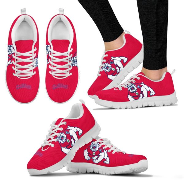 Fresno State Bulldogs NCAA Fan Custom Unofficial Running Shoes Sneakers Trainers - Image 4