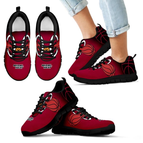 Miami Heat Fan Custom Unofficial Running Shoes Sneakers Trainers  Ladies Kids Men gift - Image 5