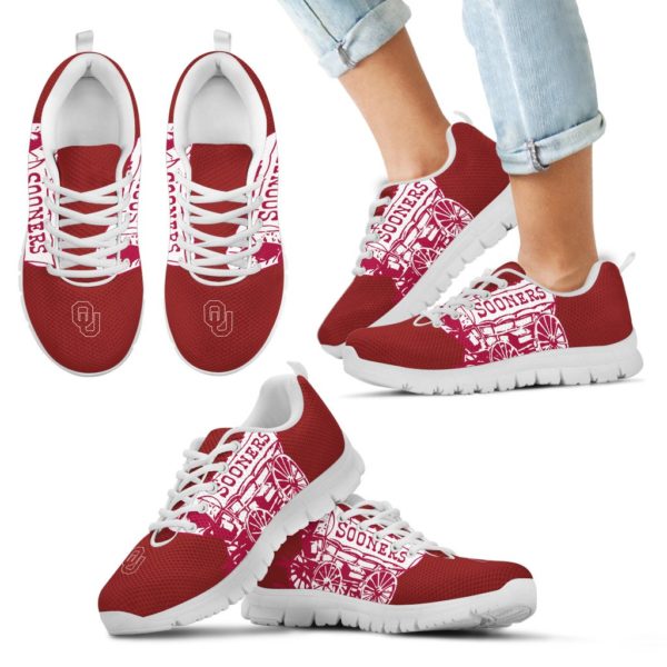 Oklahoma Sooners NCAA Fan Custom Unofficial Running Shoes Sneakers Trainers - Image 6