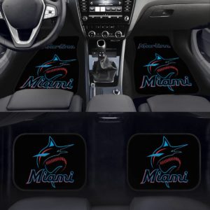 Miami Marlins Car Floor Mat Front and Back