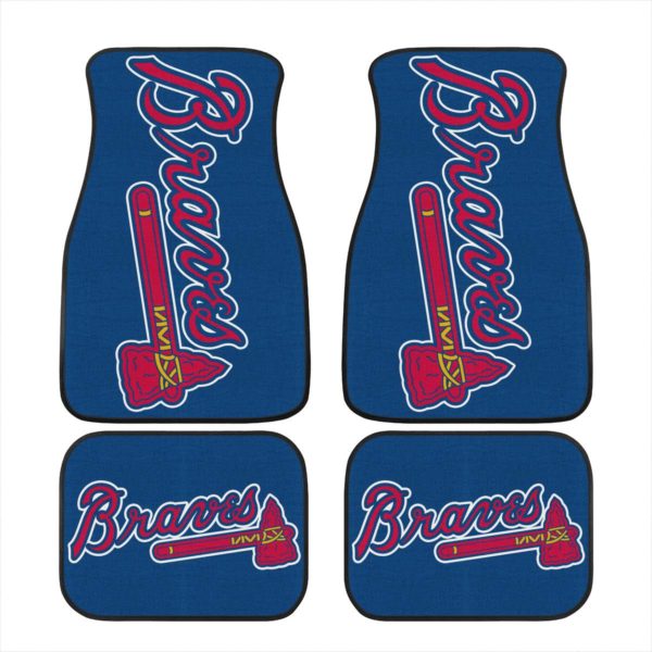 Atlanta Braves Car Floor Mat Front and Back - Image 5