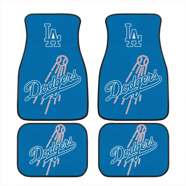 Los Angeles Dodgers Car Floor Mat Front and Back - Image 5