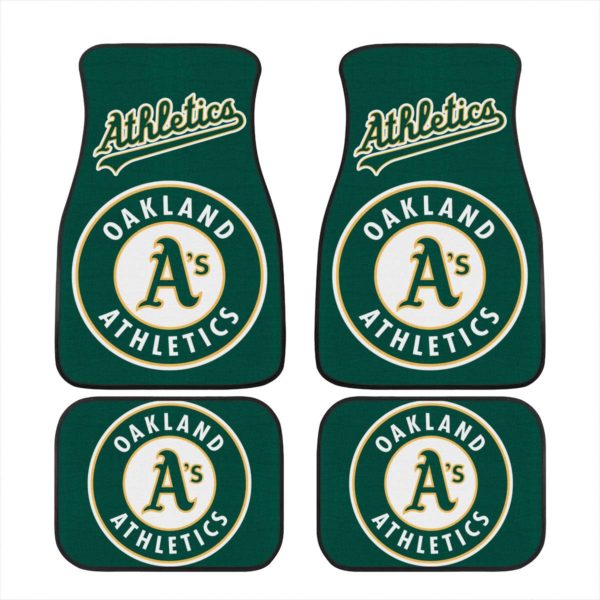 Oakland Athletics Car Floor Mat Front and Back - Image 2