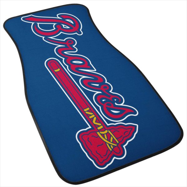 Atlanta Braves Car Floor Mat Front and Back - Image 4