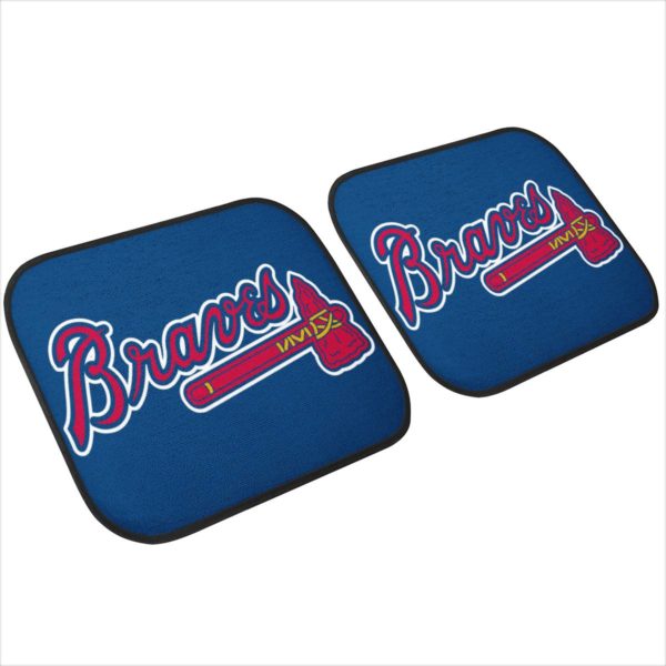 Atlanta Braves Car Floor Mat Front and Back - Image 3