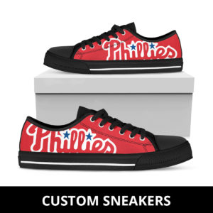 Philadelphia Phillies High Low Top Fan Custom Running Shoes Sneakers Trainers Ladies Kids Men Gift