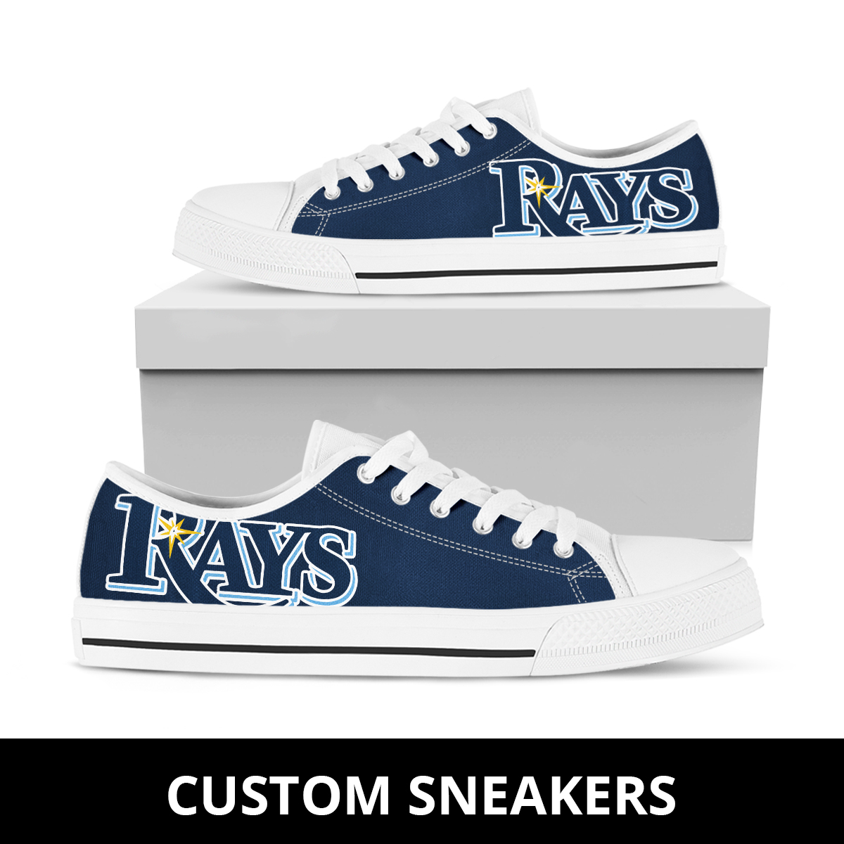 Tampa Bay Rays High Low Top Fan Custom Running Shoes Sneakers Trainers ...