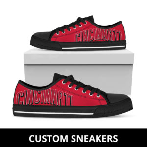 Cincinnati Reds High Low Top Fan Custom Running Shoes Sneakers Trainers Ladies Kids Men Gift