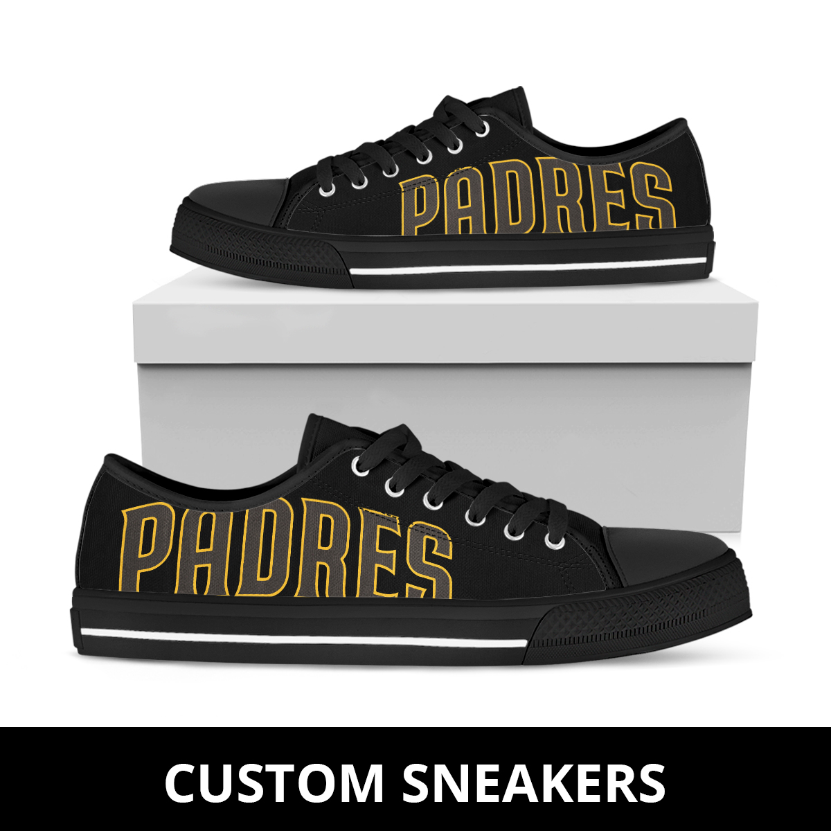 San Diego Padres High Low Top Fan Custom Running Shoes Sneakers ...