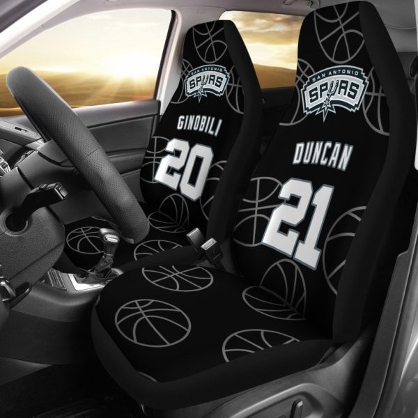 San Antonio Spurs pair of car seat Covers customizable Duncan/Ginobili