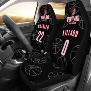 Portland Trail Blazers pair of car seat Covers customizable